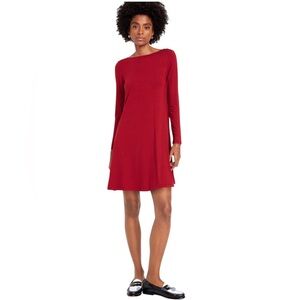 Old Navy Red Long Sleeve Swing Dress Size M